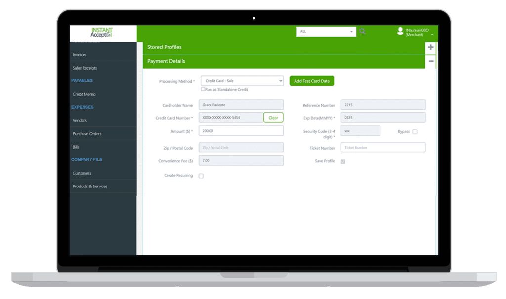 QuickBooks Integration and Our Gateway Sync with Instant Accept